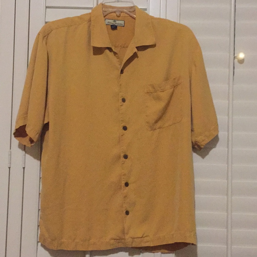 Mustard Yellow silk Tommy Bahama polo